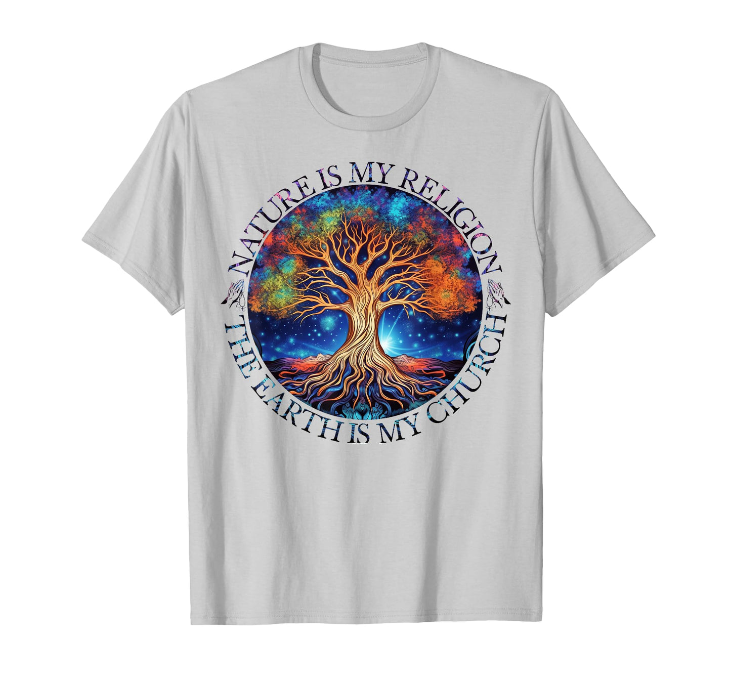 Nature Is My Religion The Earth Is My Church Mandala Tree T-Shirt
