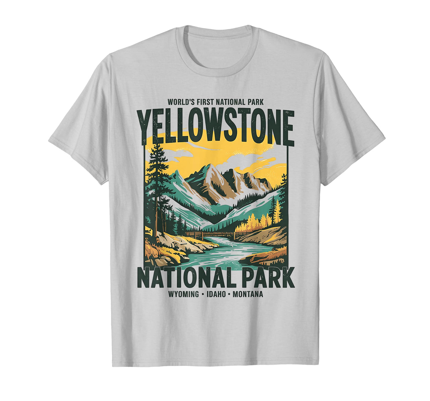 Yellowstone National Park Vintage Hiking T-Shirt