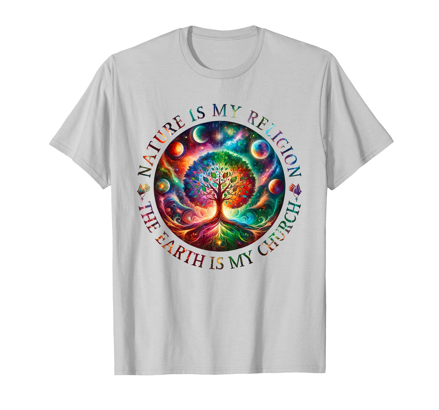 Nature Is My Religion The Earth Is My Church Mandala Tree T-Shirt