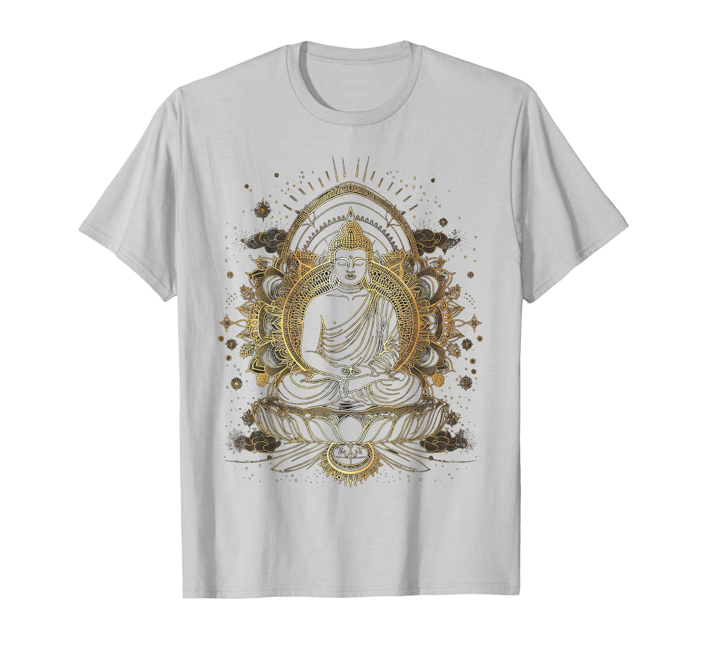 golden buddha yoga meditation spiritual in nature T-Shirt