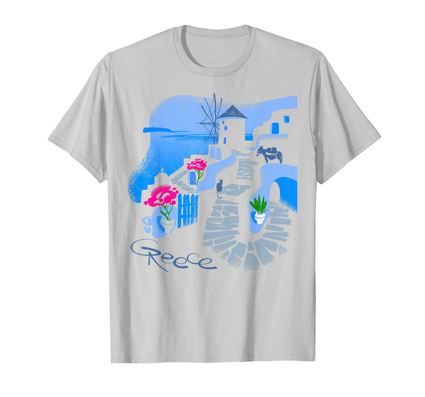 Europe Greece Athens Santorini Family Vacation Souvenir Tee T-Shirt