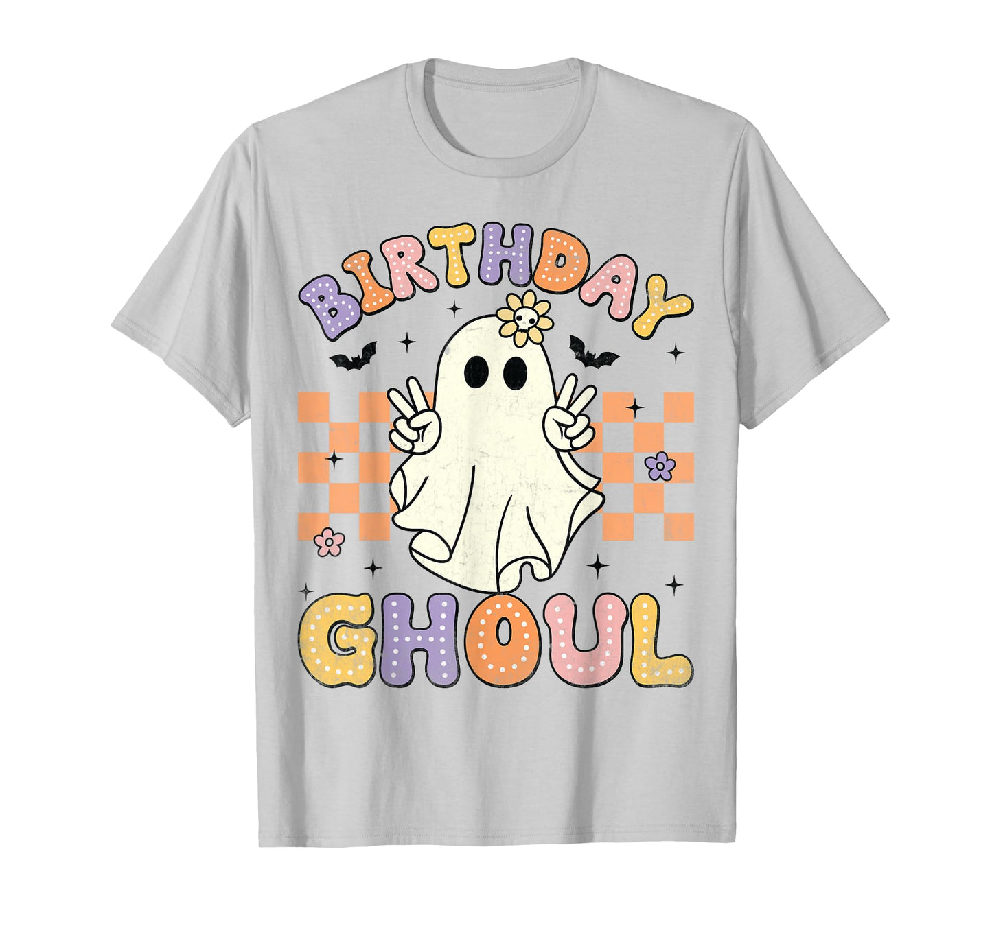 Birthday Ghoul Ghost Groovy Funny Halloween Birthday Party T-Shirt