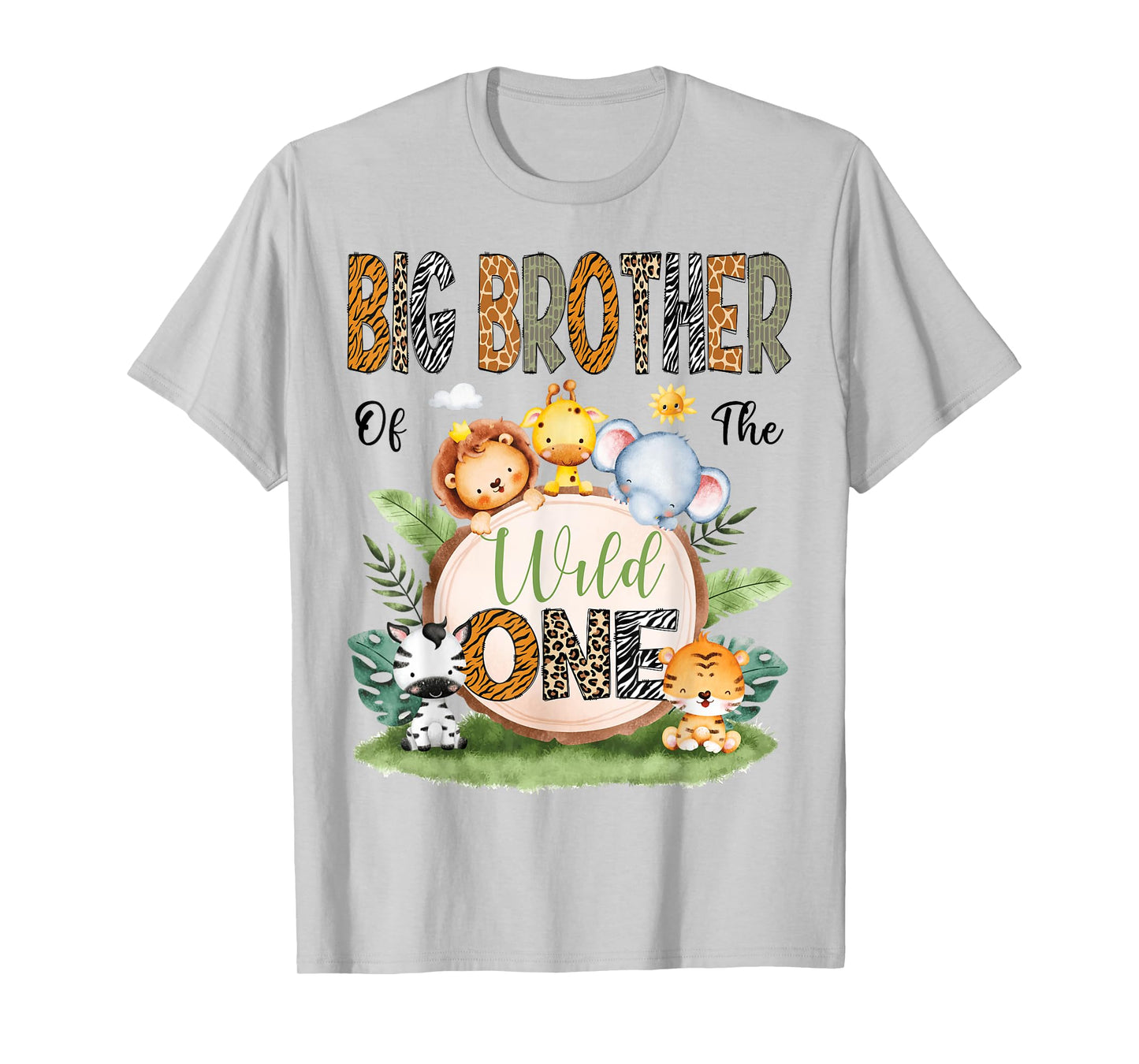 Big Brother Of The Wild One Safari Jungle 1St Birthday T-Shirt
