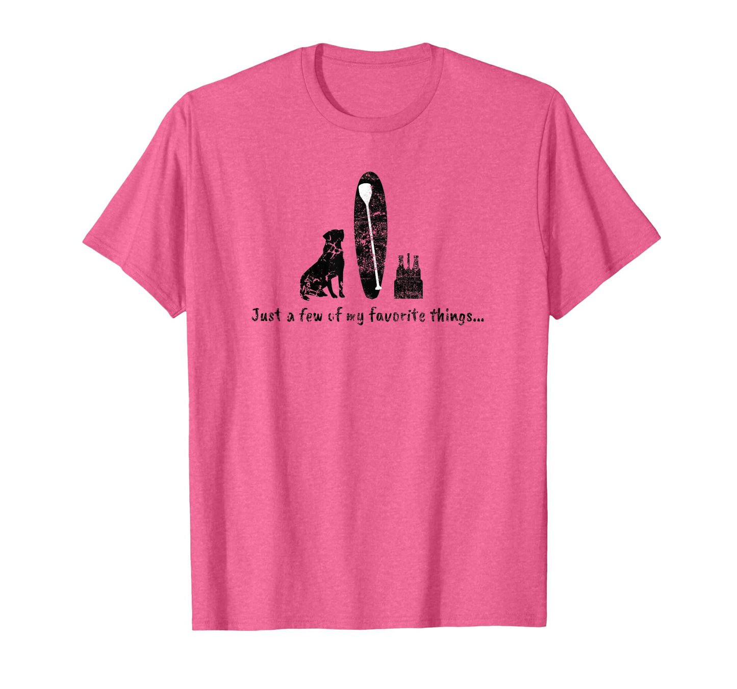Surf SUP Paddle Board Dog Beer Life Favorites T-Shirt for Men Women