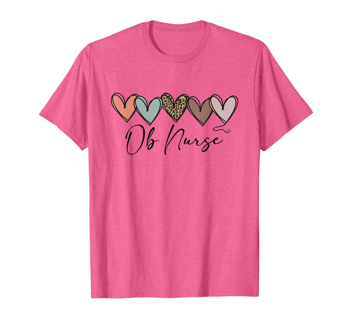 Cute OB Nurse Baby Feet Heart Graphic for Women T-Shirt
