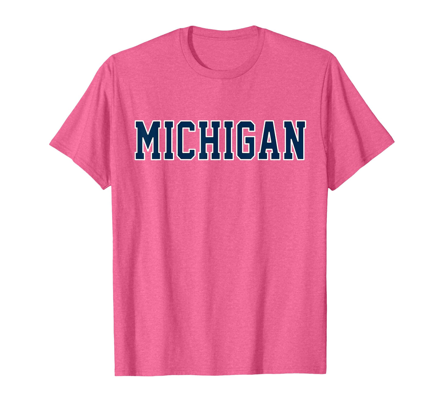 Vintage Michigan Look Blue Maize Men Retro Gold Michigan Tee T-Shirt