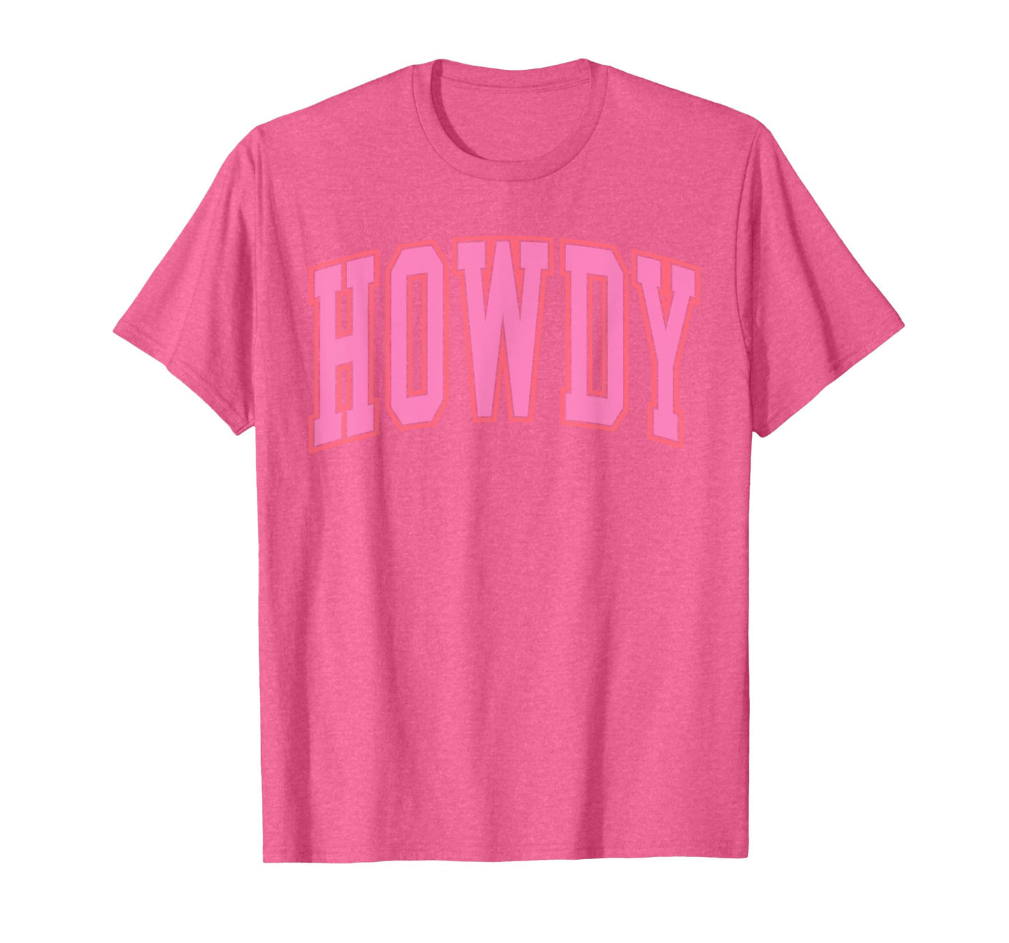 Preppy Cowgirl Varsity Pink Howdy Western Girl Women T-Shirt
