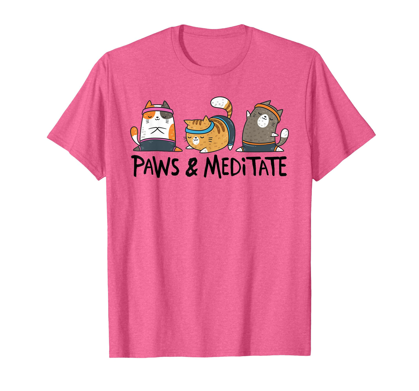 Yoga Cat Paws And Meditate Yoga Position Workout Gift T-Shirt