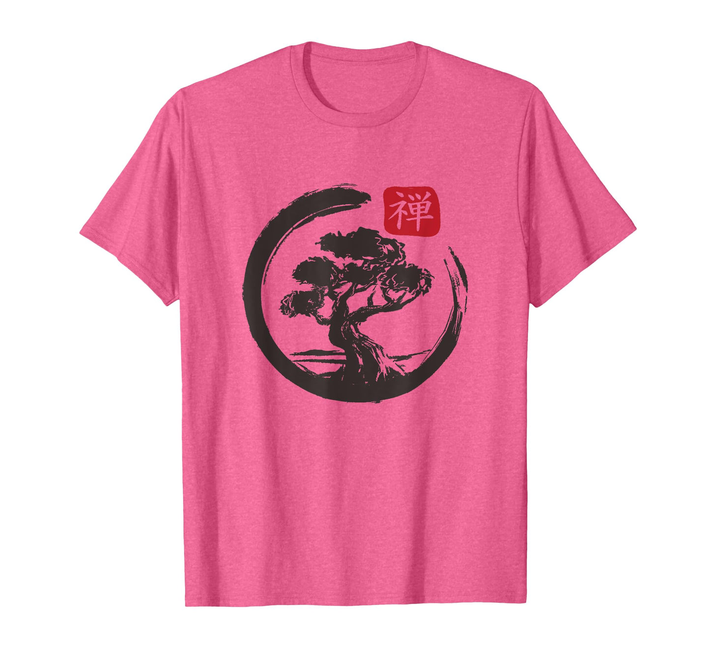 Bonsai Tree In Japanese Zen Buddhist Spiritual nature T-Shirt