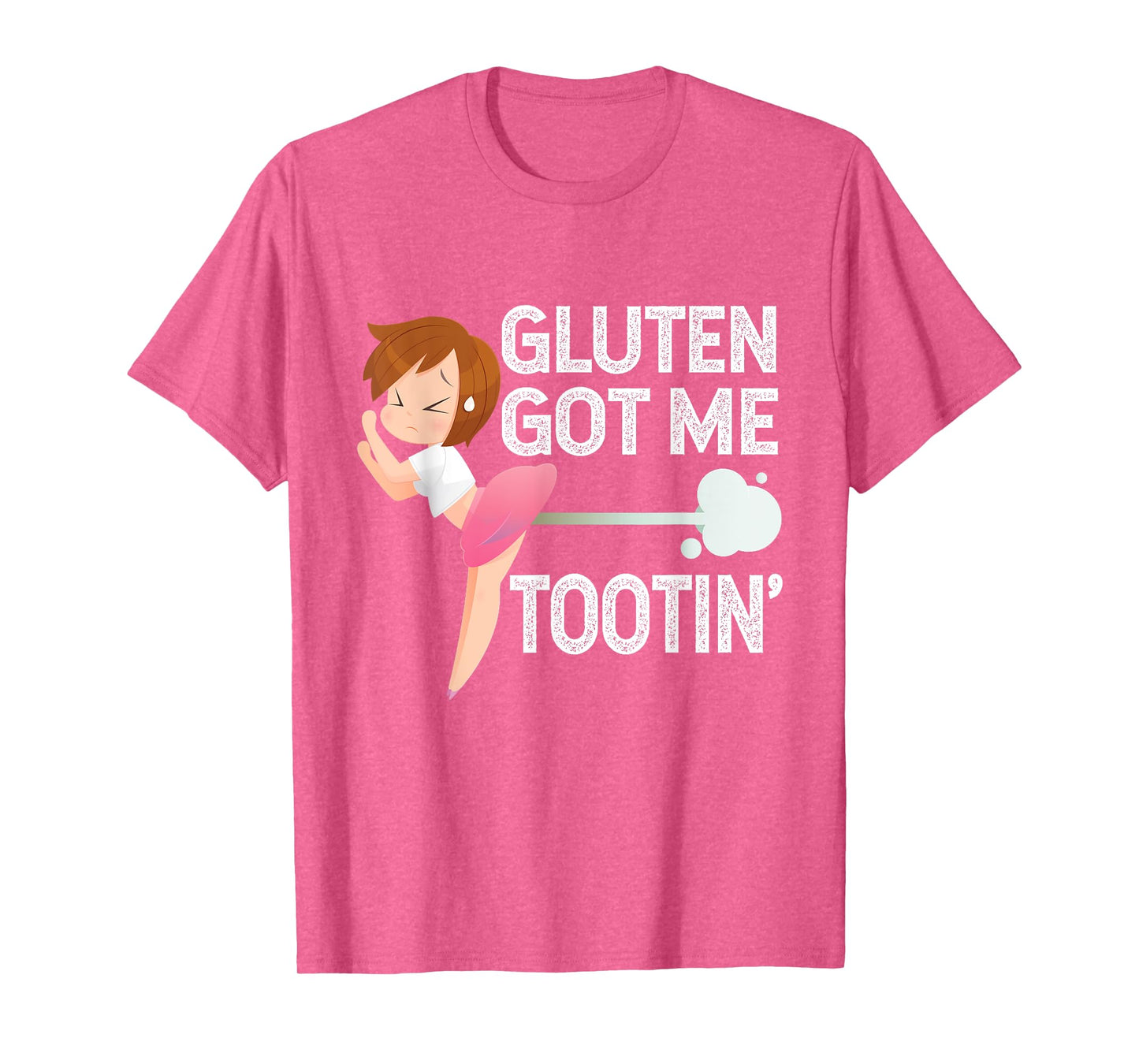 GLUTEN GOT ME TOOTIN' Funny Gluten Diet Gassy Fart T-Shirt T-Shirt