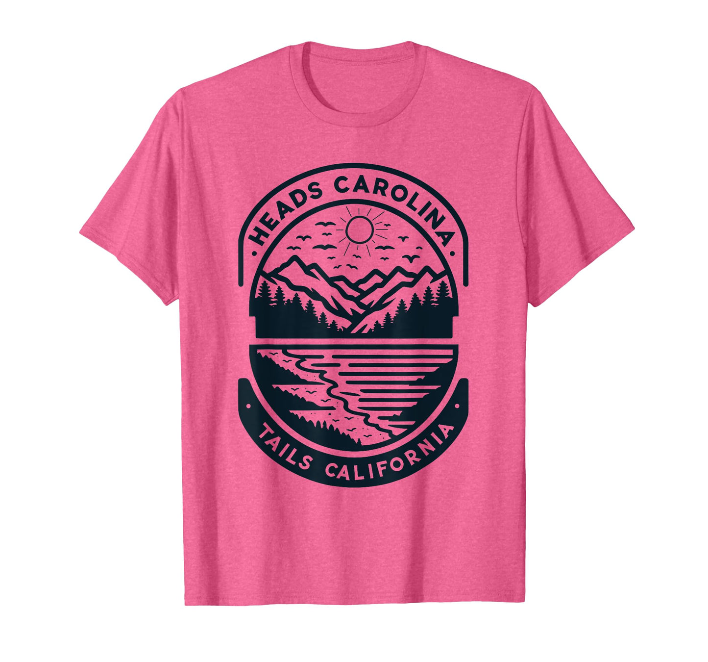 Heads Carolina Tail California Retro Vintage T-Shirt