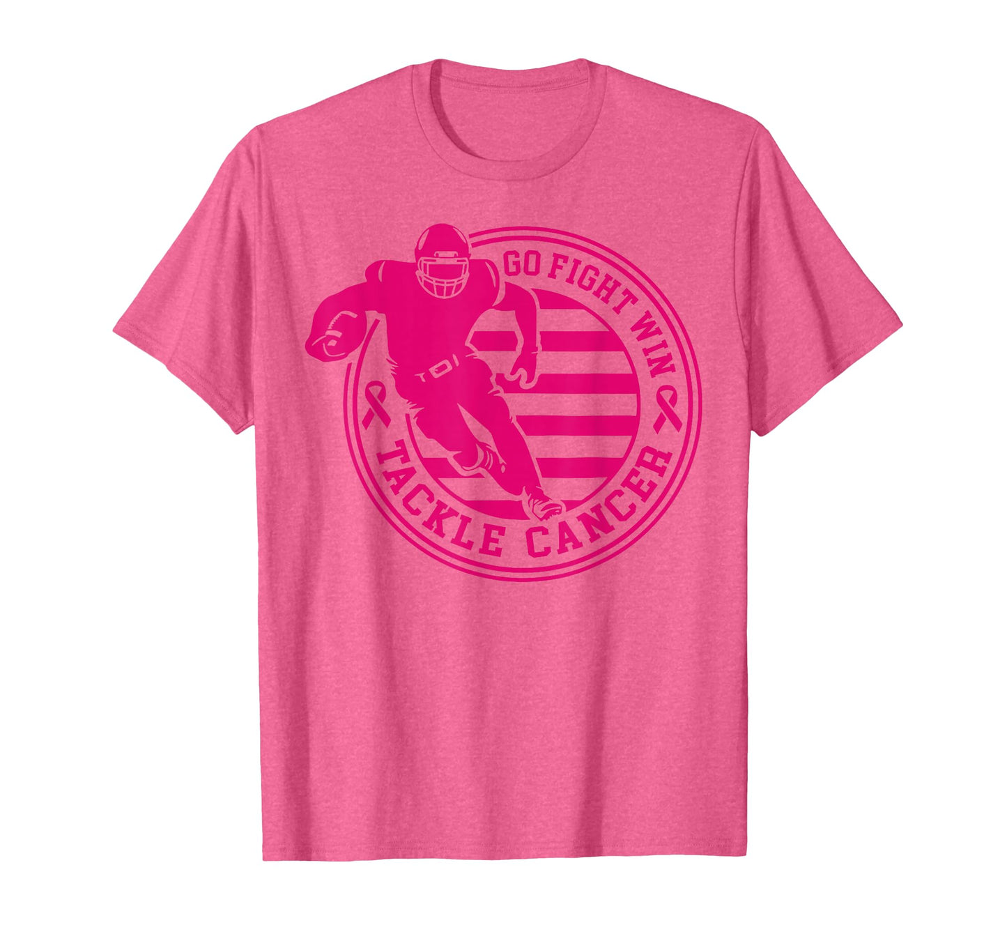 Tackle Breast Cancer Awareness Football Pink Ribbon Boys Kid T-Shirt