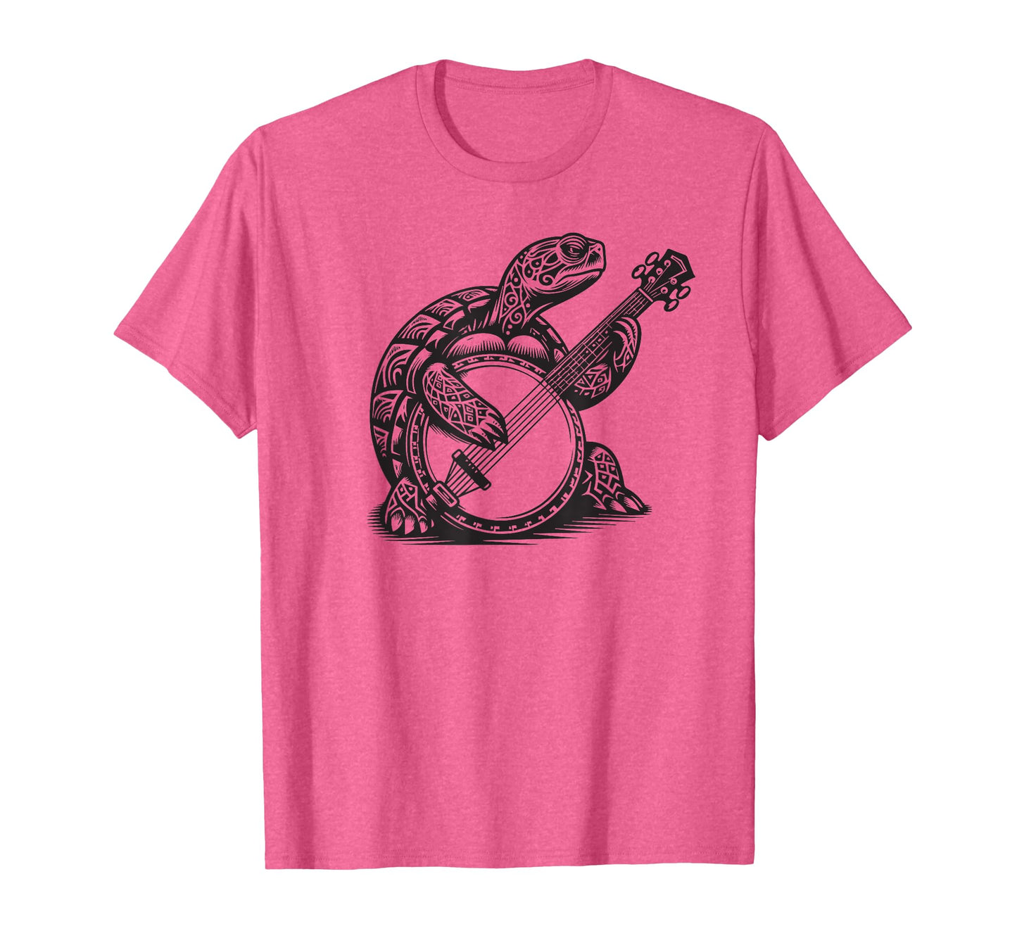 Turtle Playing Banjo Tribal Art Music Festival Zen T-Shirt