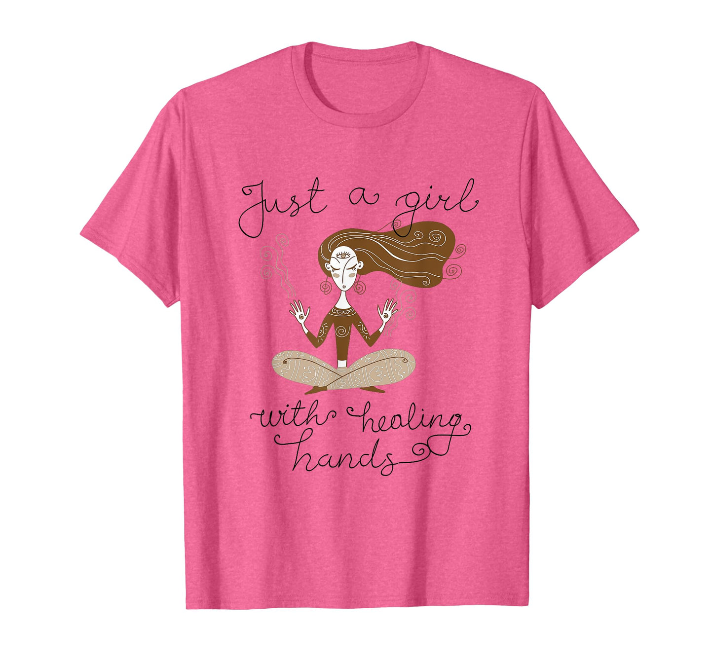A Girl With Healing Hands Reiki Master Reiki Therapist T-Shirt