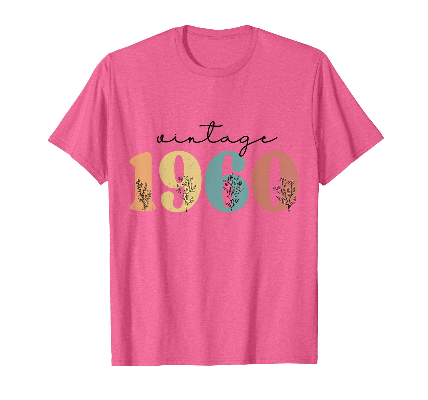 Vintage 1960 Wildflowers Retro 65th Floral Birthday Women T-Shirt