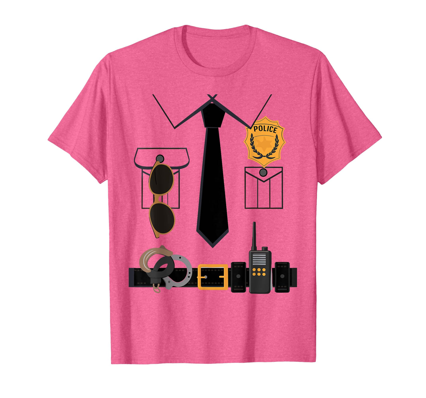 Police Costume For Kids & Adults Halloween Police Officer T-Shirt