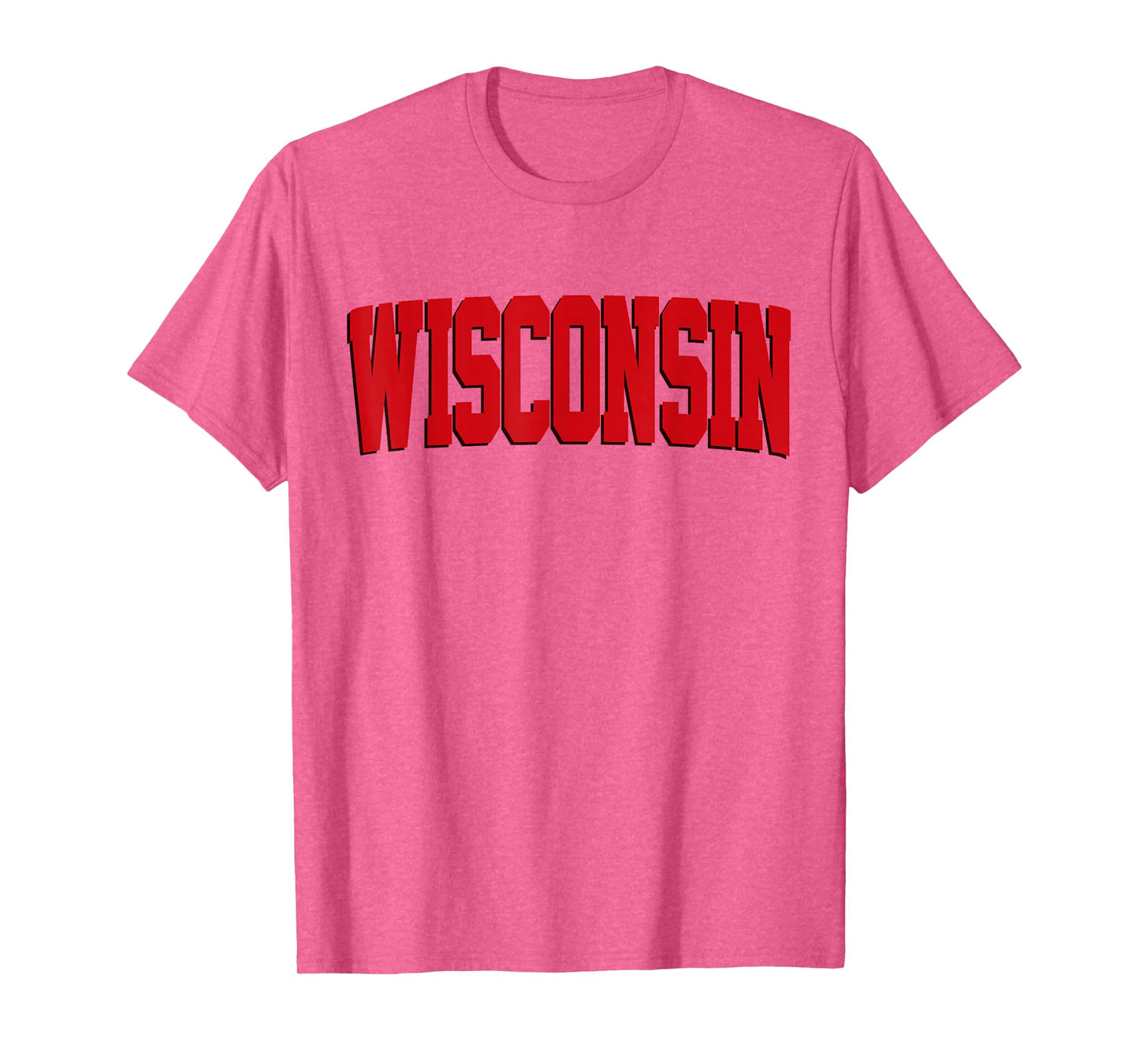 Vintage Wisconsin Mens Wisconsin Womens Red Retro Wisconsin T-Shirt