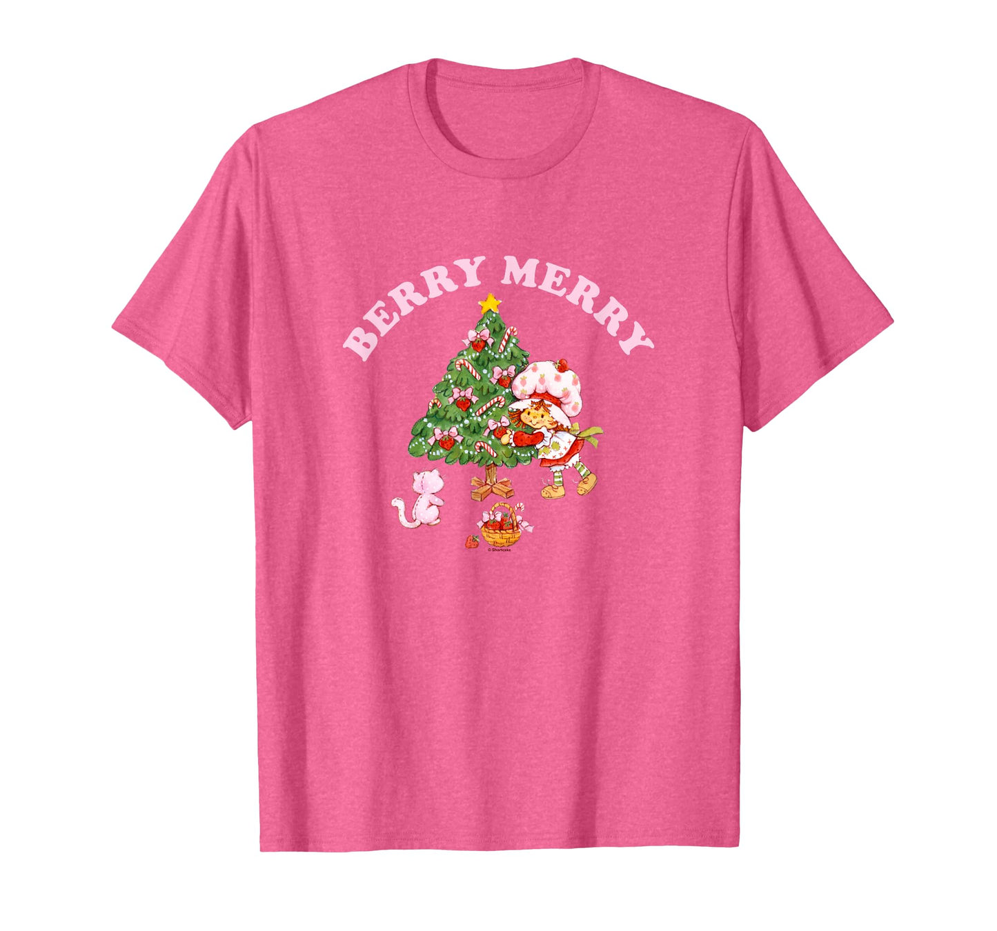 Strawberry Shortcake Christmas Berry Merry Decorating Tree T-Shirt