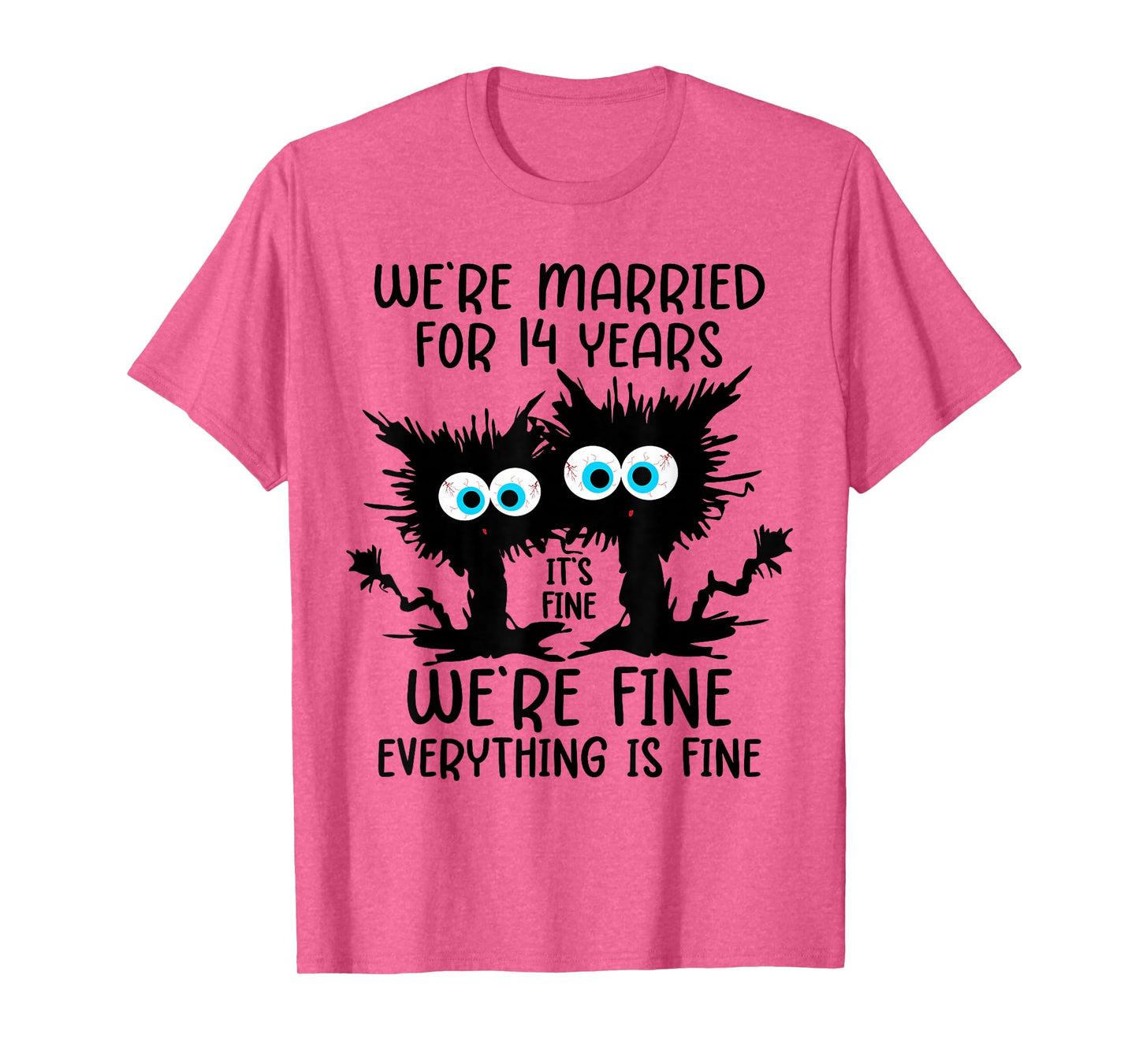 Ivory Wedding We're Married For 14 Years T-Shirt