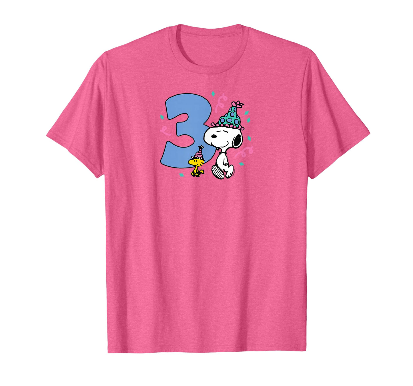 Peanuts - Snoopy and Woodstock 3rd Birthday Party T-Shirt
