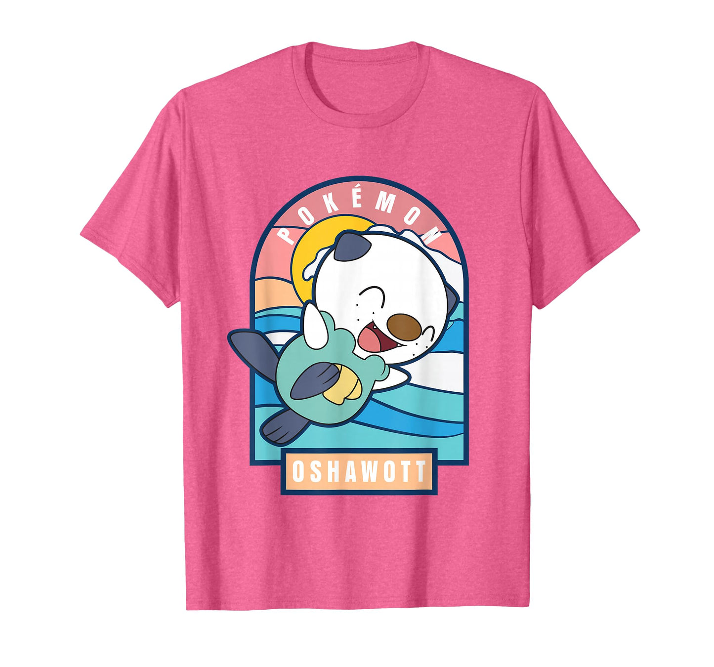 Pokémon Cute Happy Playful Oshawott Colorful Chest Poster T-Shirt