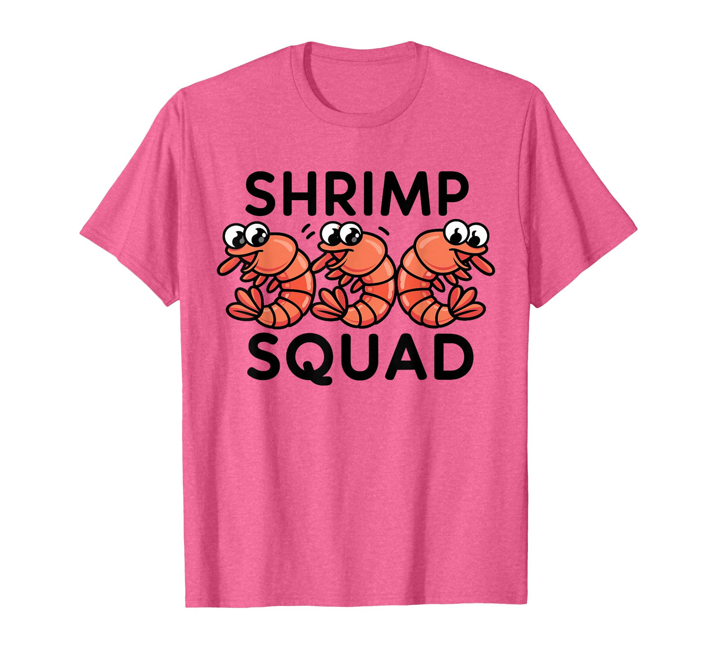 Shrimp Squad Funny Ocean Cuisine Cartoon Graphic Seafood T-Shirt