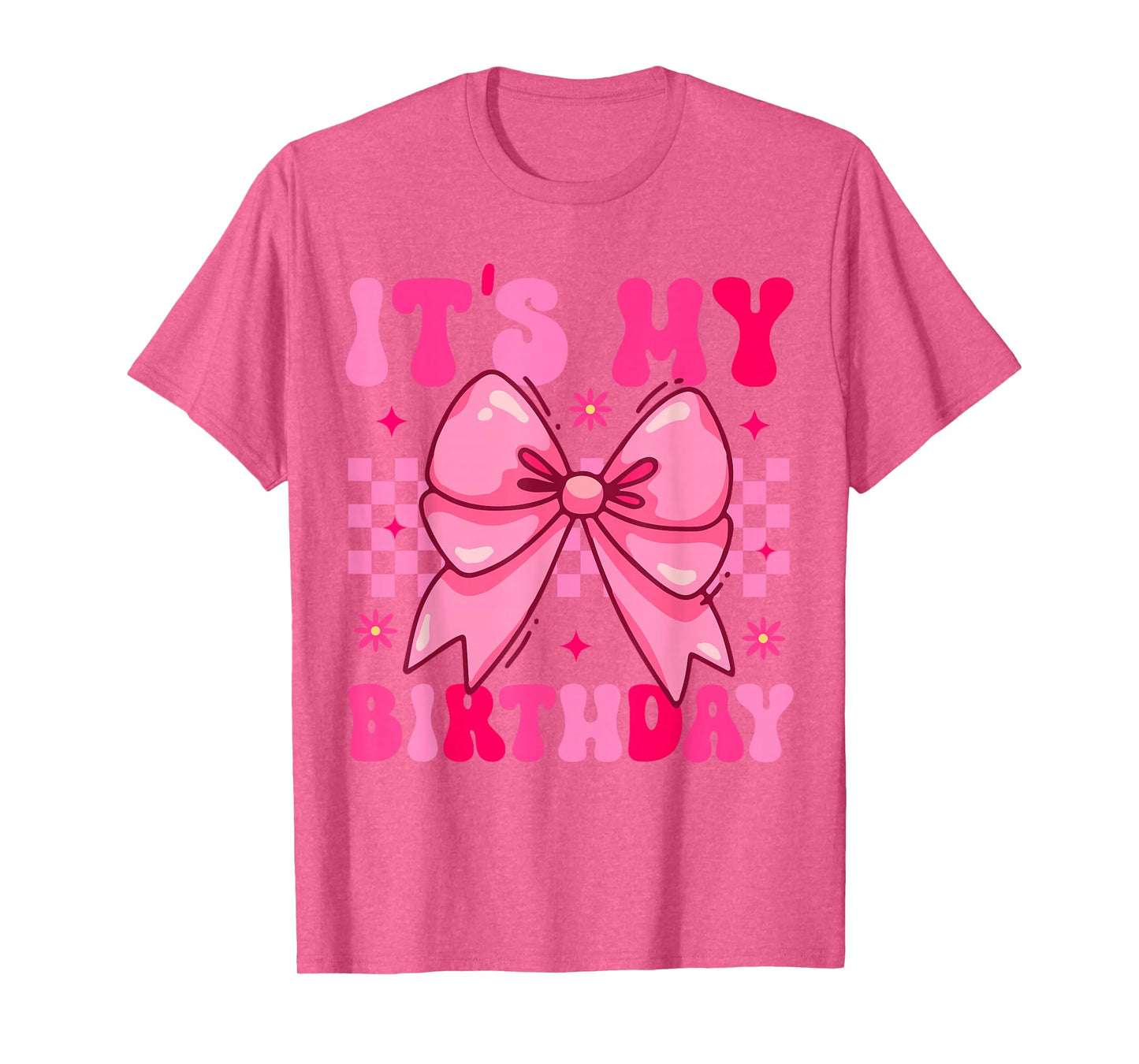 Groovy It's My Birthday Girls Women Teens Coquette Bow Bday T-Shirt