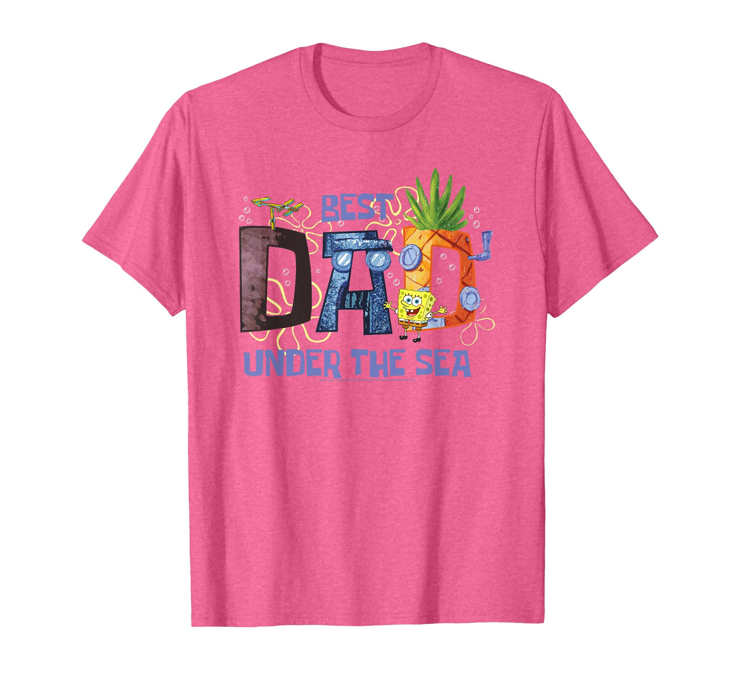 SpongeBob SquarePants Best Dad Under the Sea Cartoon T-Shirt