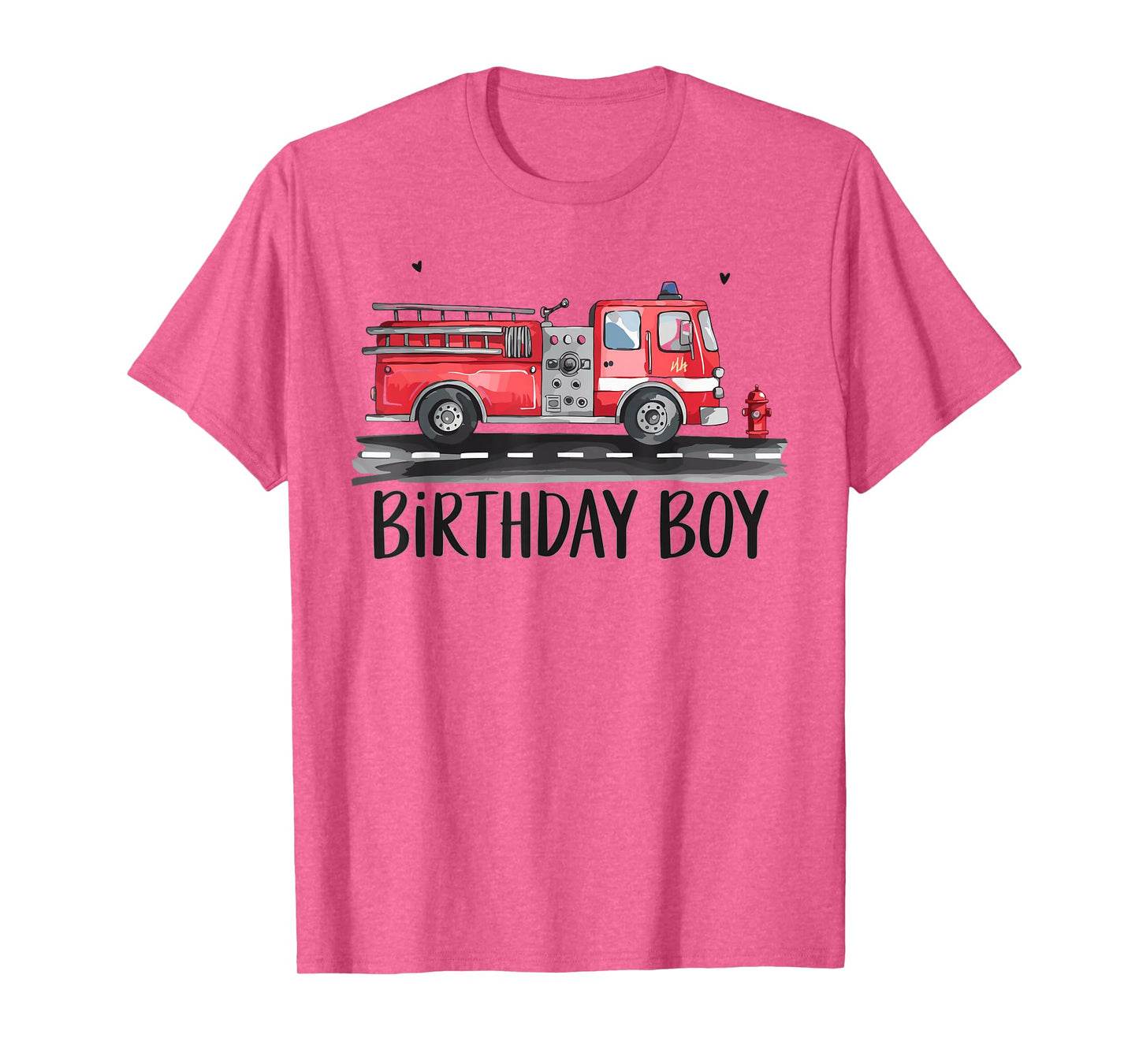 Fire Truck Firefighter The Birthday of Boy Family Bday Party T-Shirt
