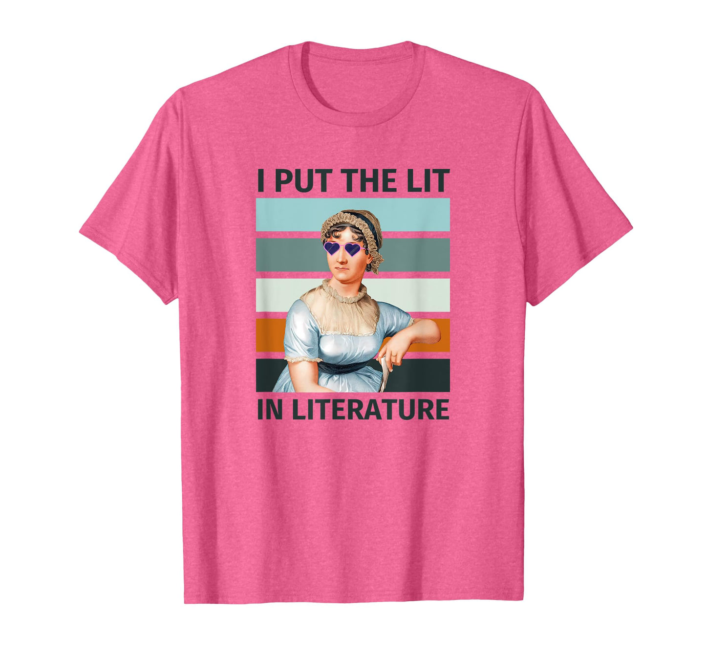 I Put The Lit In Literature Vintage Jane Austen Sunglasses T-Shirt