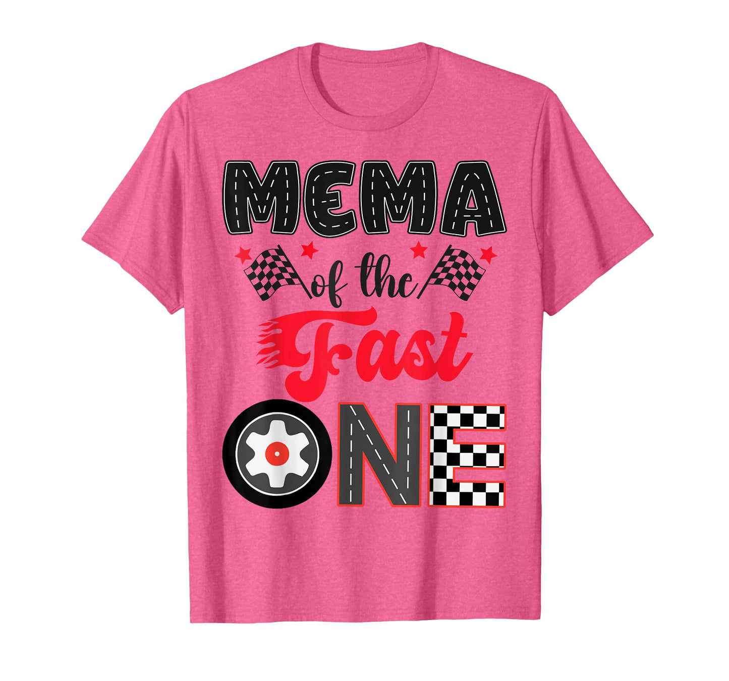 Mema Of The Fast One Car Racing Dad 1St Birthday Boy T-Shirt