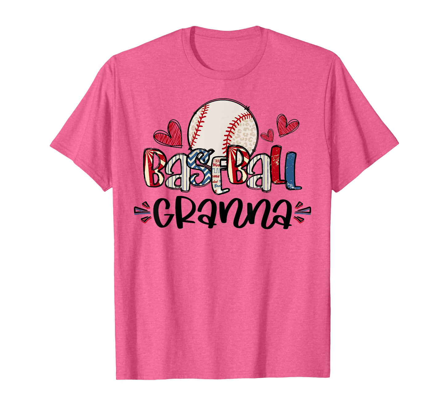 Baseball Granna Heart Proud Baseball Granna T-Shirt