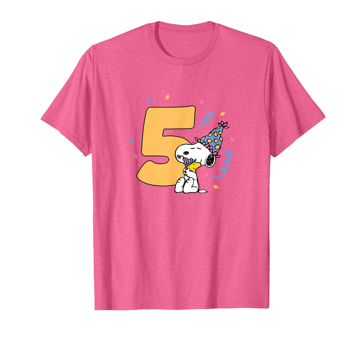 Peanuts - Snoopy & Woodstock - 5th Birthday T-Shirt