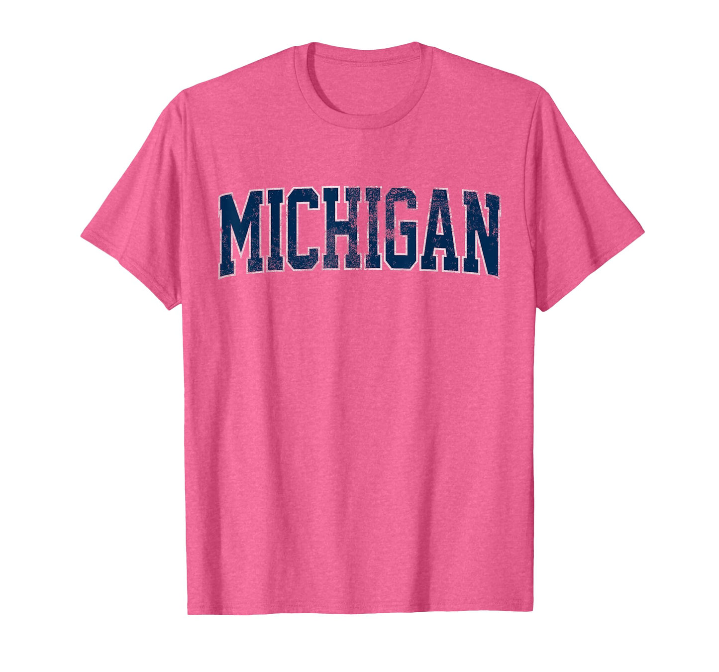 Vintage Michigan Look Blue Maize Men Retro Gold Michigan Tee T-Shirt