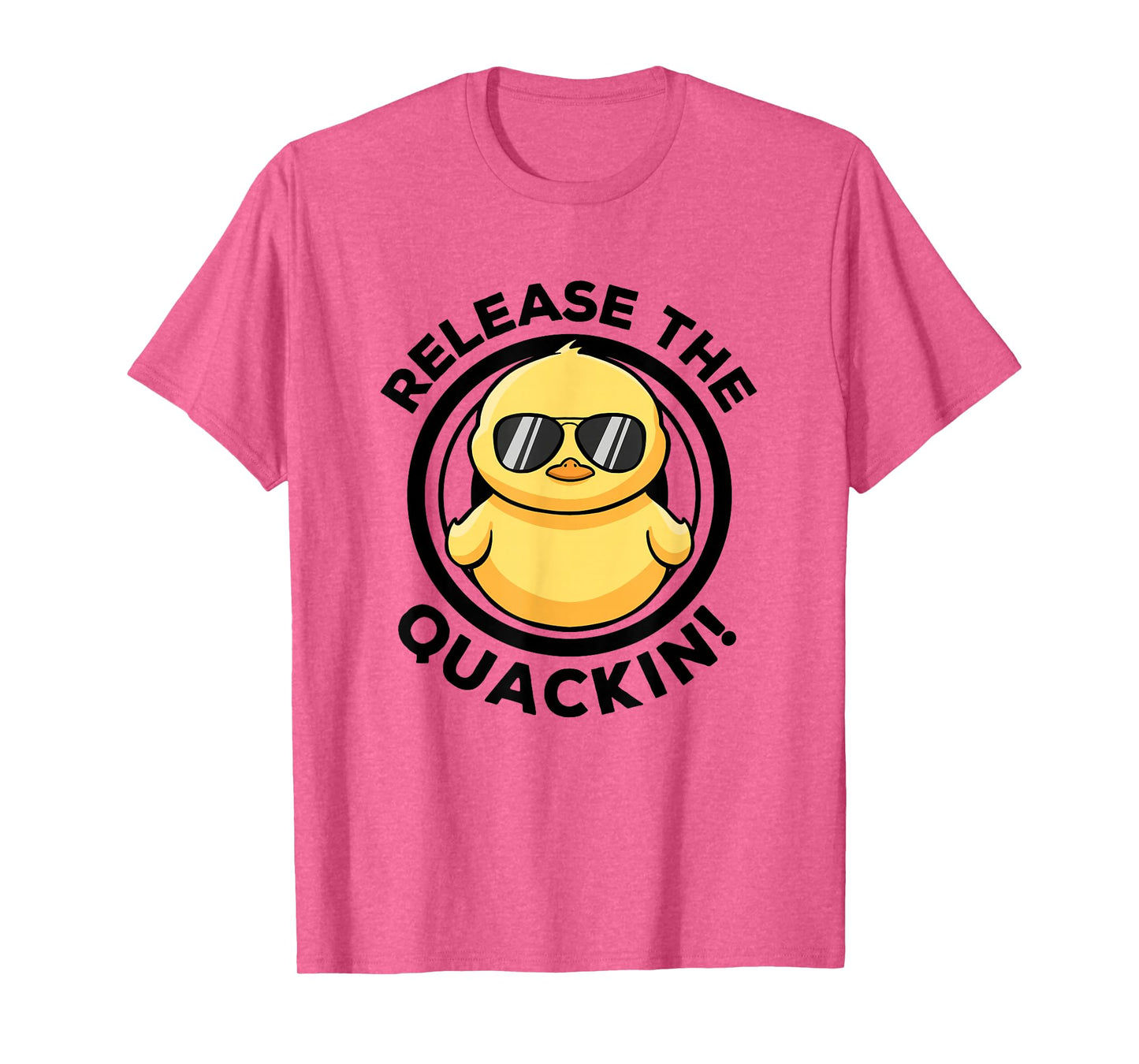 Release The Quackin I Love Duck Lovers Funny Yellow Duck T-Shirt