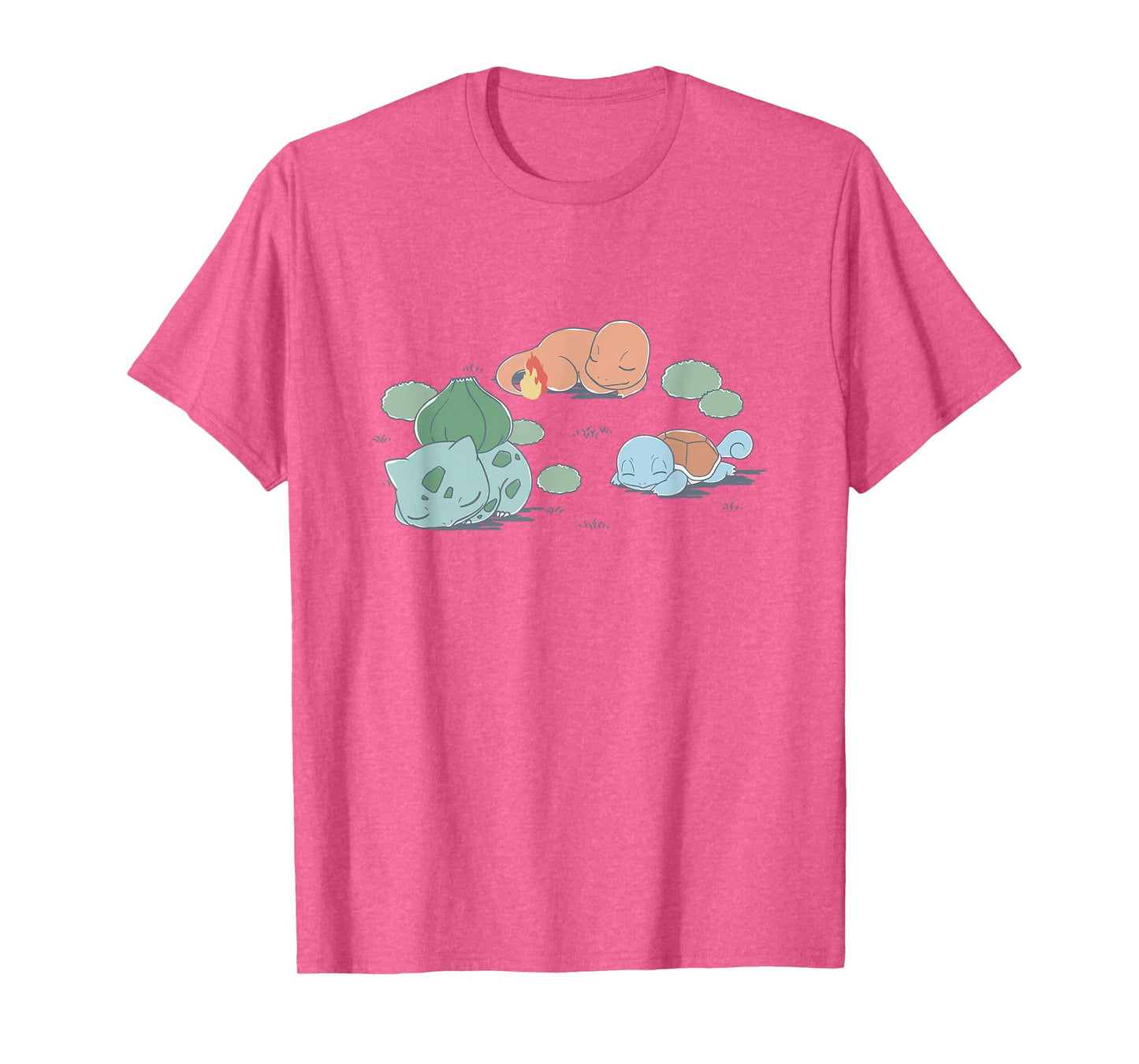 Pokémon Kanto Starters Taking A Nap Cute Retro Shot T-Shirt