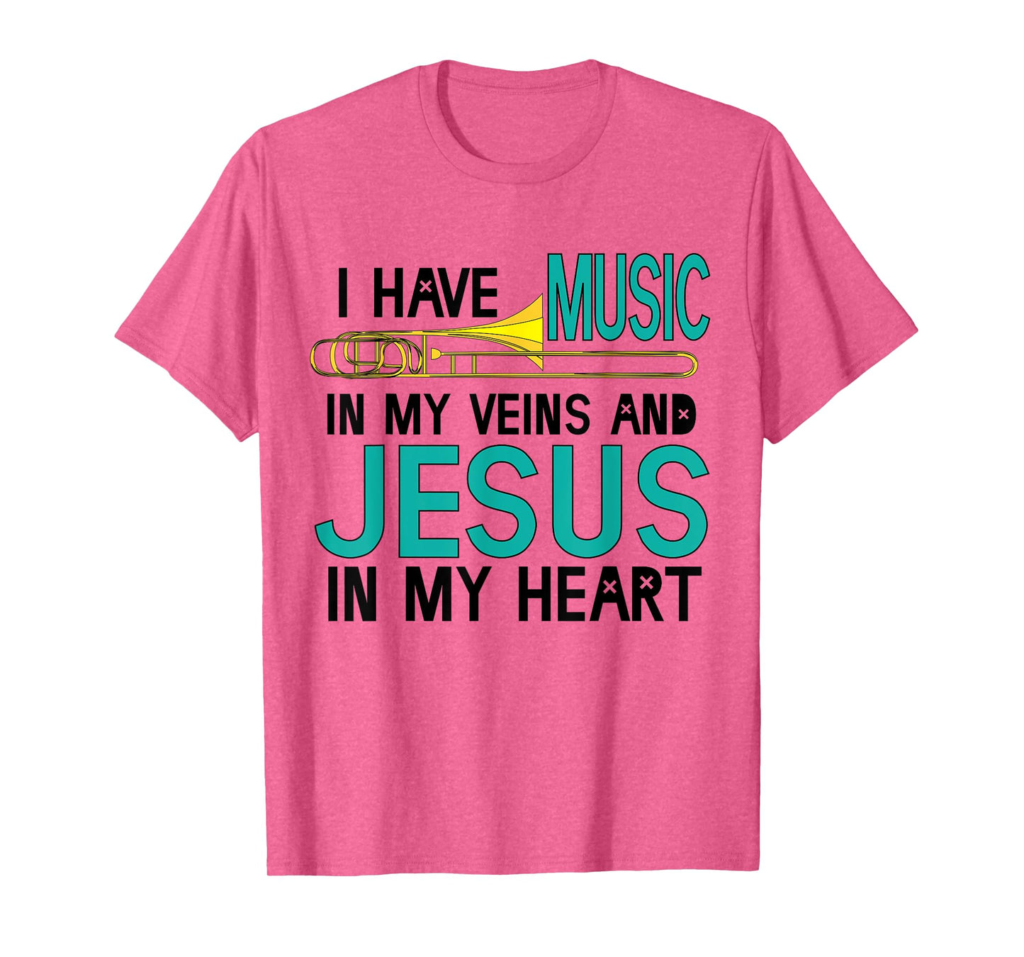Trombone Christian Musician Jesus In My Heart T-shirt Gift T-Shirt