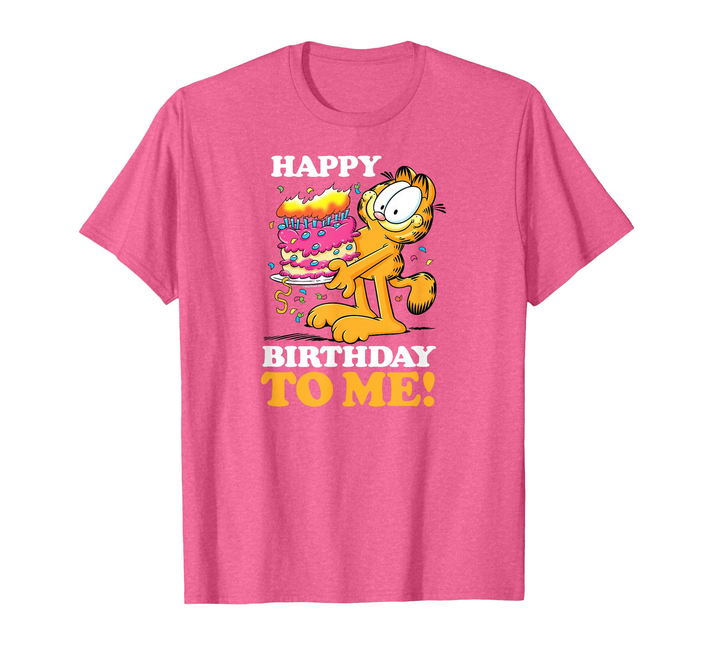 Garfield - Happy Birthday To Me with Cake T-Shirt