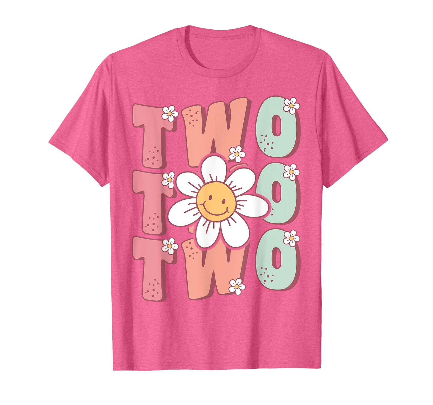 Cute Groovy 2nd Birthday Party Daisy Flower Two Groovy T-Shirt