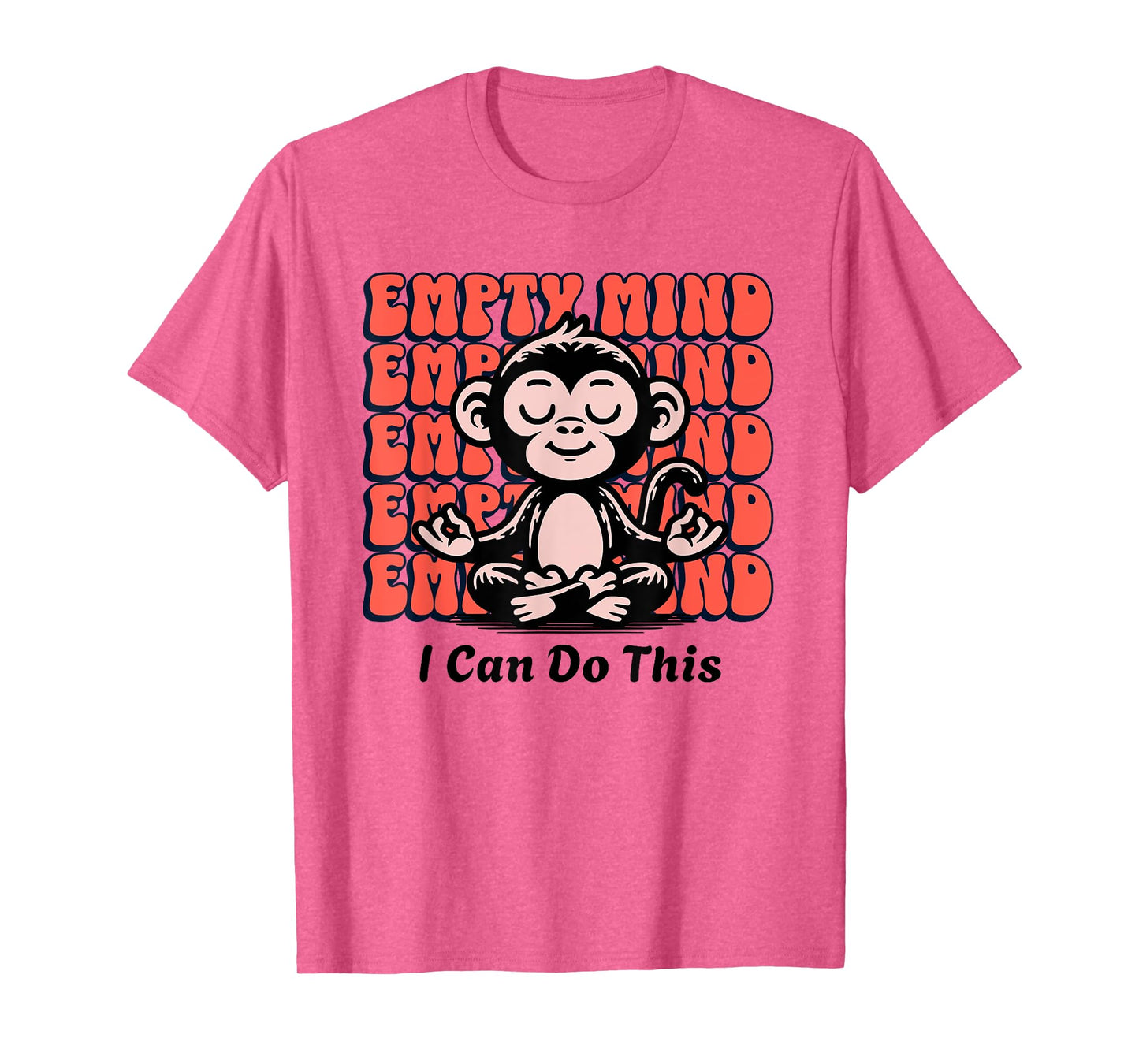 Meditating Monkey Encouragement, Beginner Yoga Mediate Chimp T-Shirt