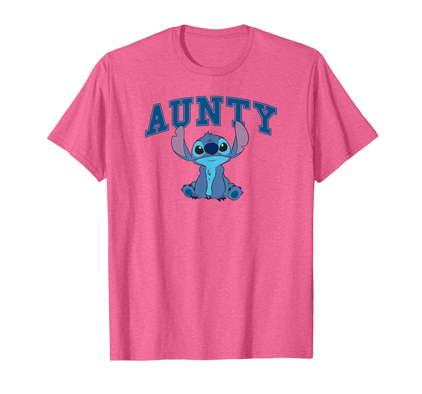 Disney Lilo & Stitch Aunty Cute Stitch Big Chest Text Logo T-Shirt