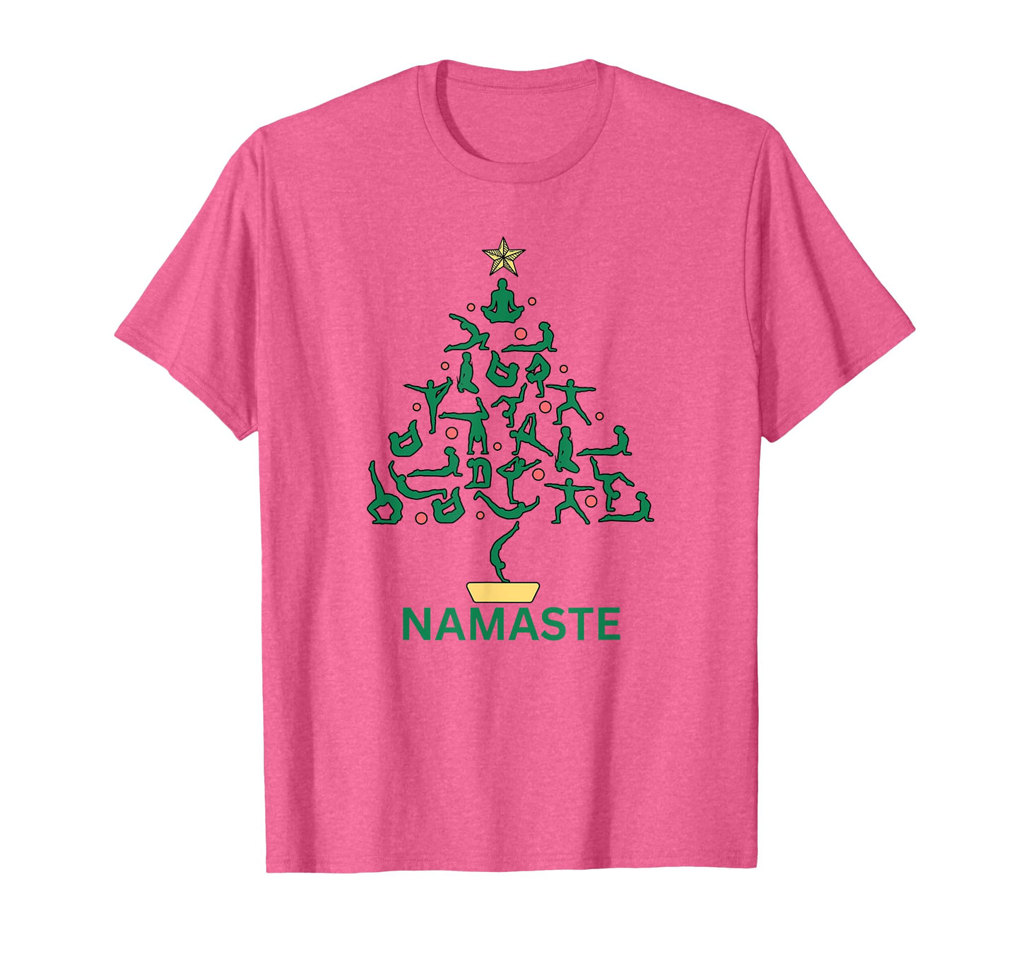 Namaste Yoga Christmas Tree T-Shirt