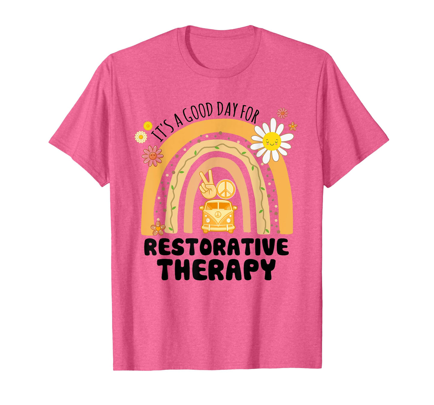 Rainbow Groovy Peace Restorative Therapy Vintage T-Shirt