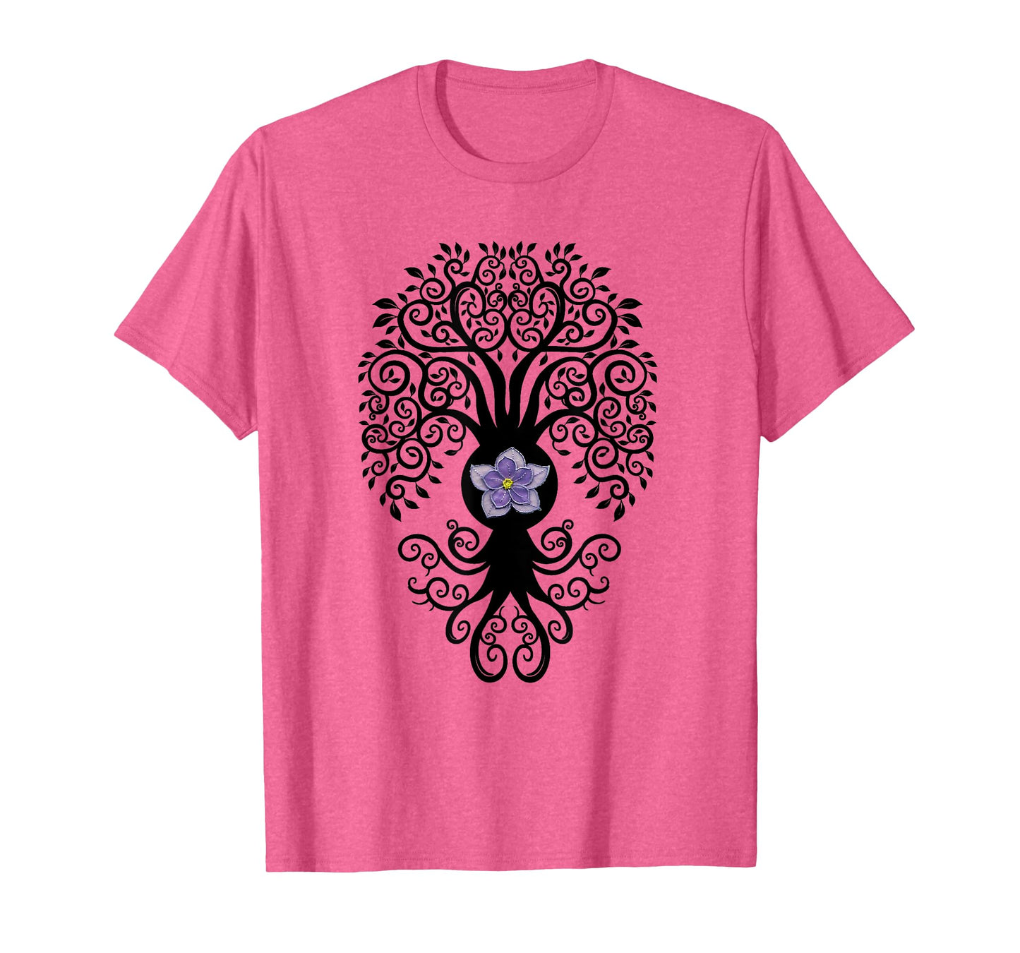 Bodhi Tree with Layered Lotus Flower Yoga Tshirt