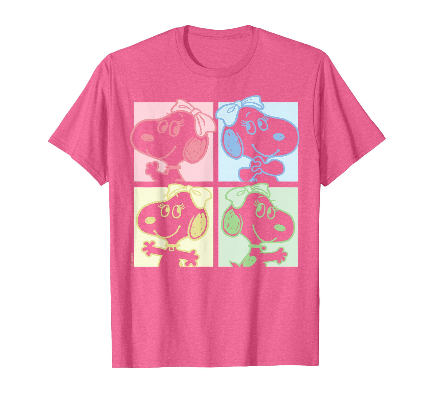 Peanuts - Belle Pastel Grid Snoopy's Sister T-Shirt