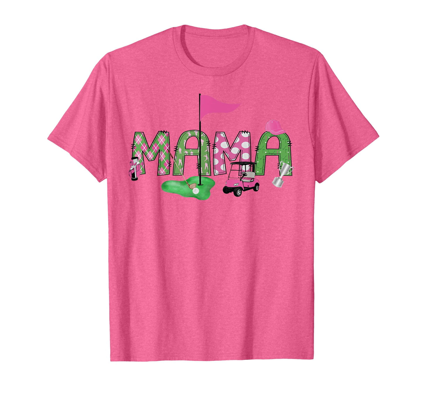 Golf Mama Pink Hole in One Golf 1St Birthday Girl T-Shirt