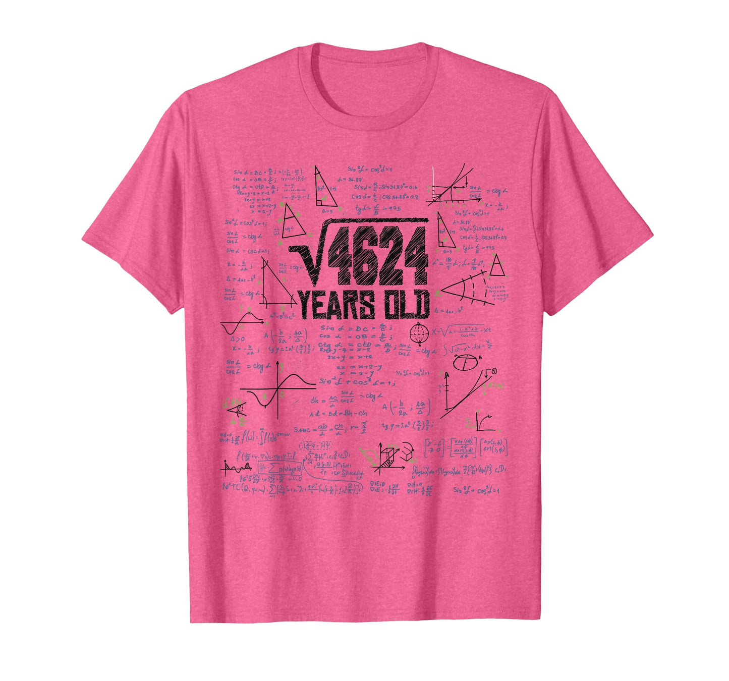 Square Root Of 4624 Years Old for Math Nerd 68th Birthday T-Shirt
