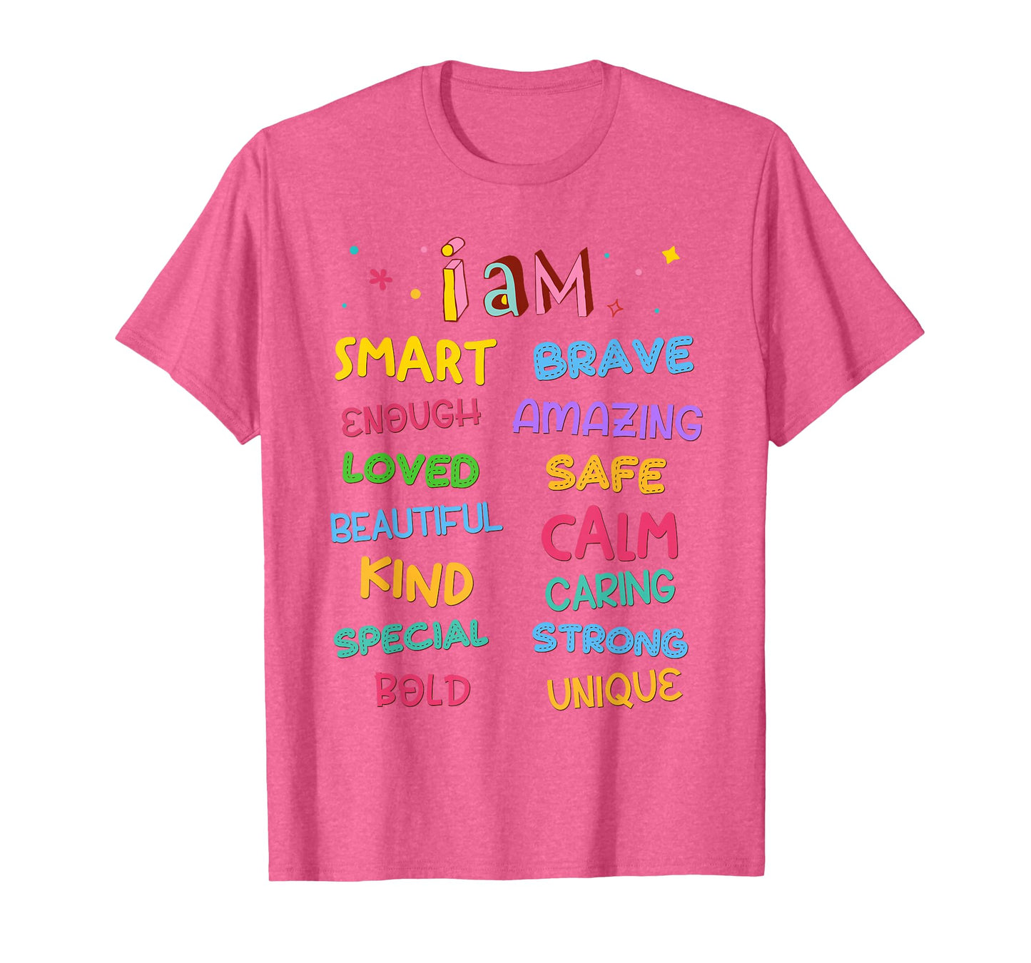 I Am Daily Affirmation Colorful Christian Kids Toddler Girls T-Shirt