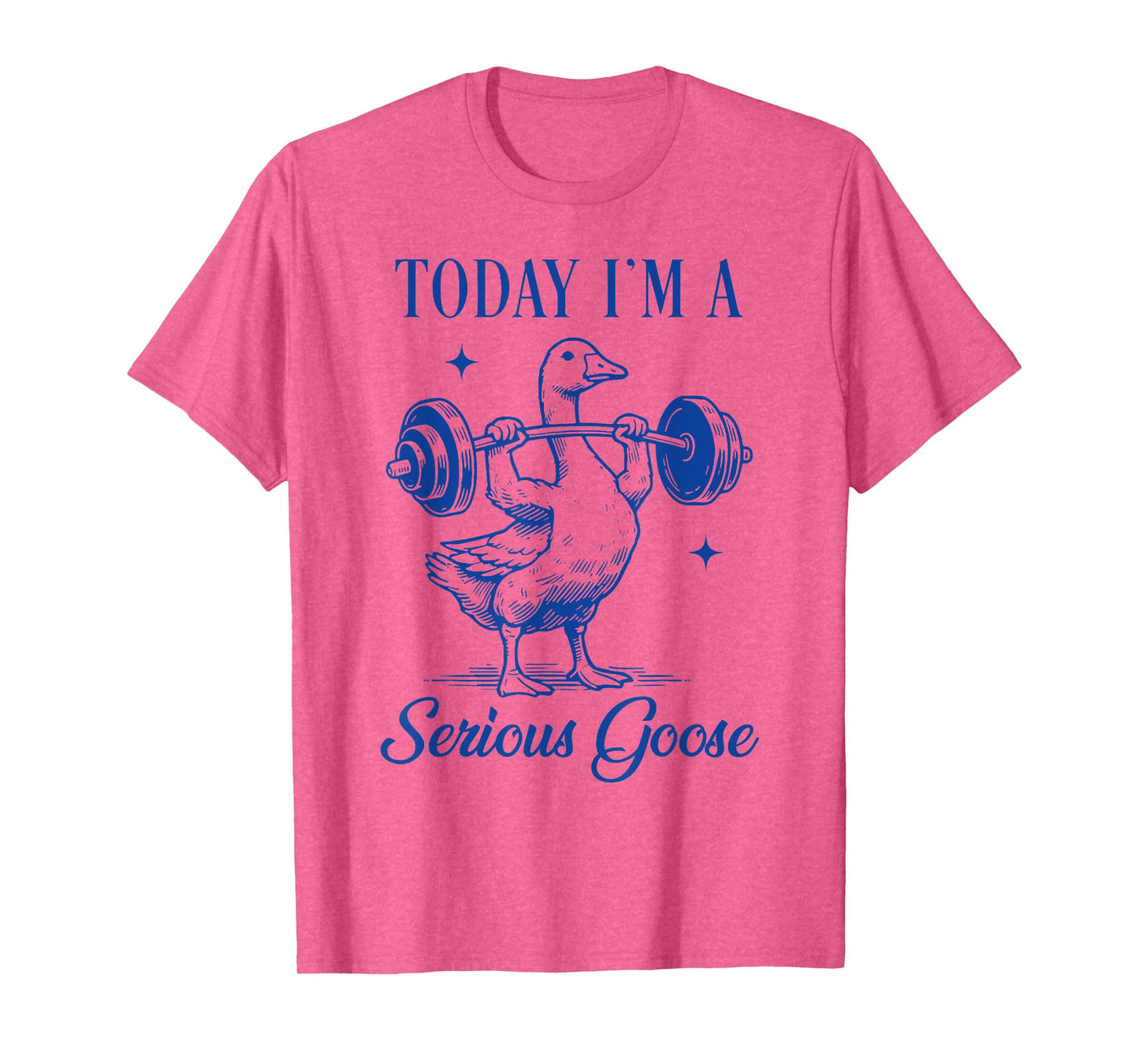 today i'm a serious goose funny lifting weights gym fitness T-Shirt
