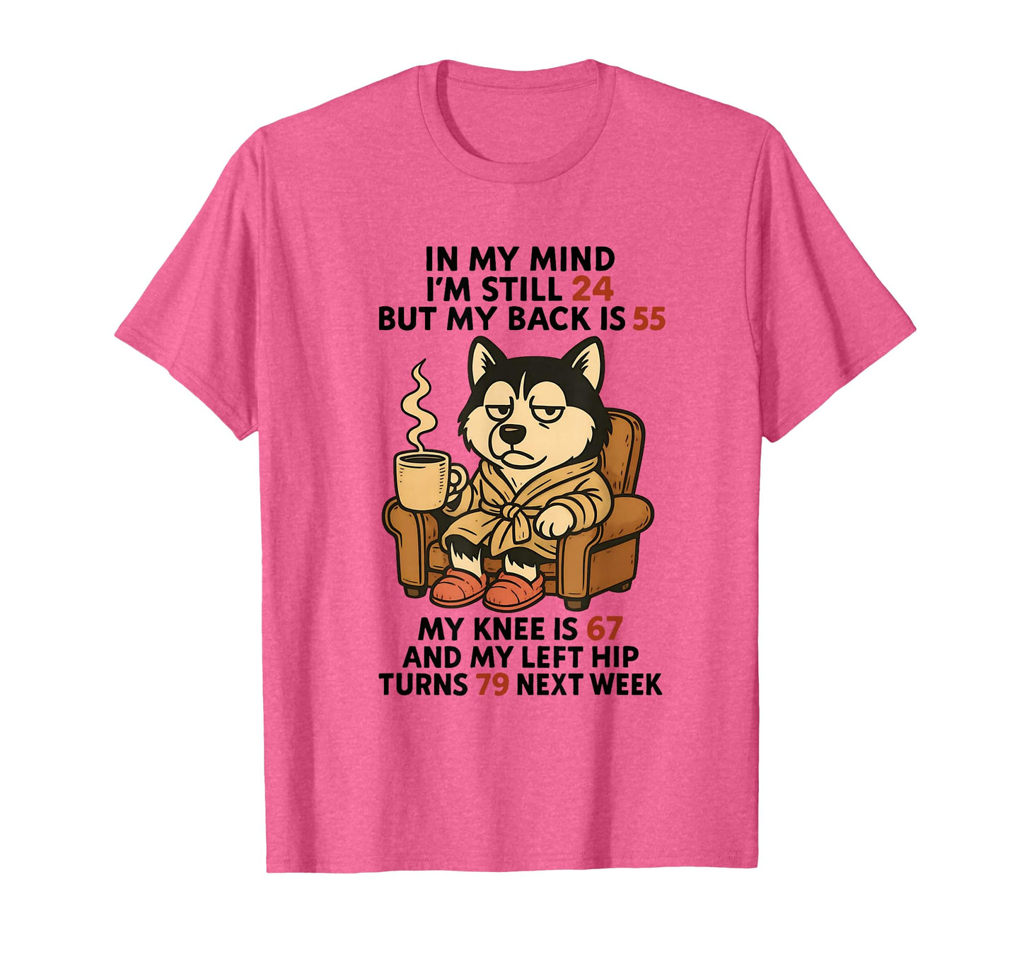 Dog in My Mind I'm Still 24 But My Back is 55 My Knee is 67 T-Shirt